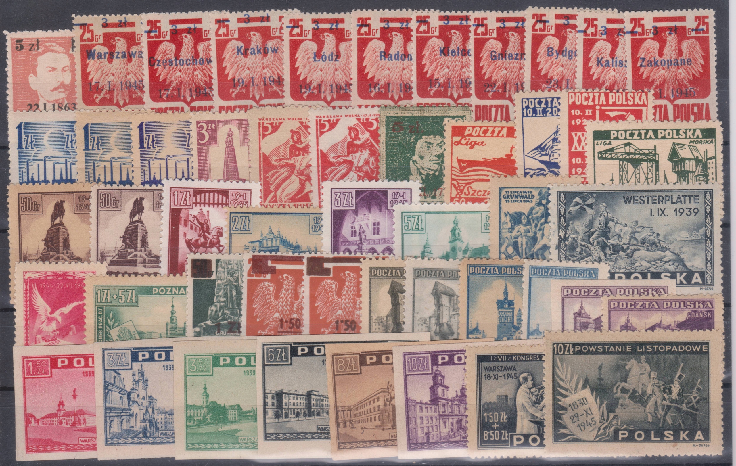 Rocznik 1945 Fi. 347-387 odmiany **