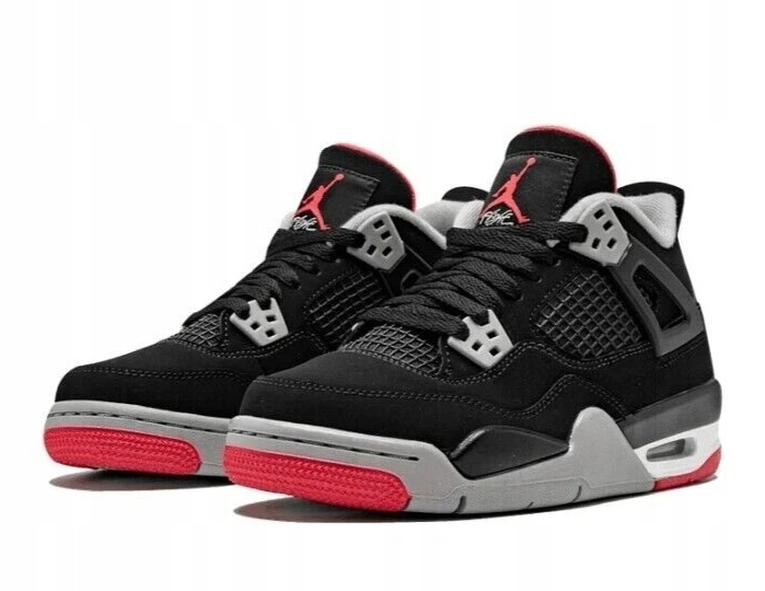 Buty Młodzieżowe Sportowe Jordan 4 Retro Bred (2019) Gs 408452-060 r. 35.5