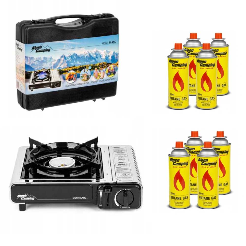 Kempingový vařič Alpen Camping 8 kartuší