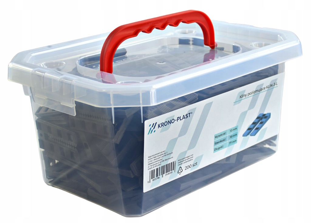 Klíny 10 pokrývačské pro vyrovnání latí na střeše okna dveří Kontejner Box 200ks