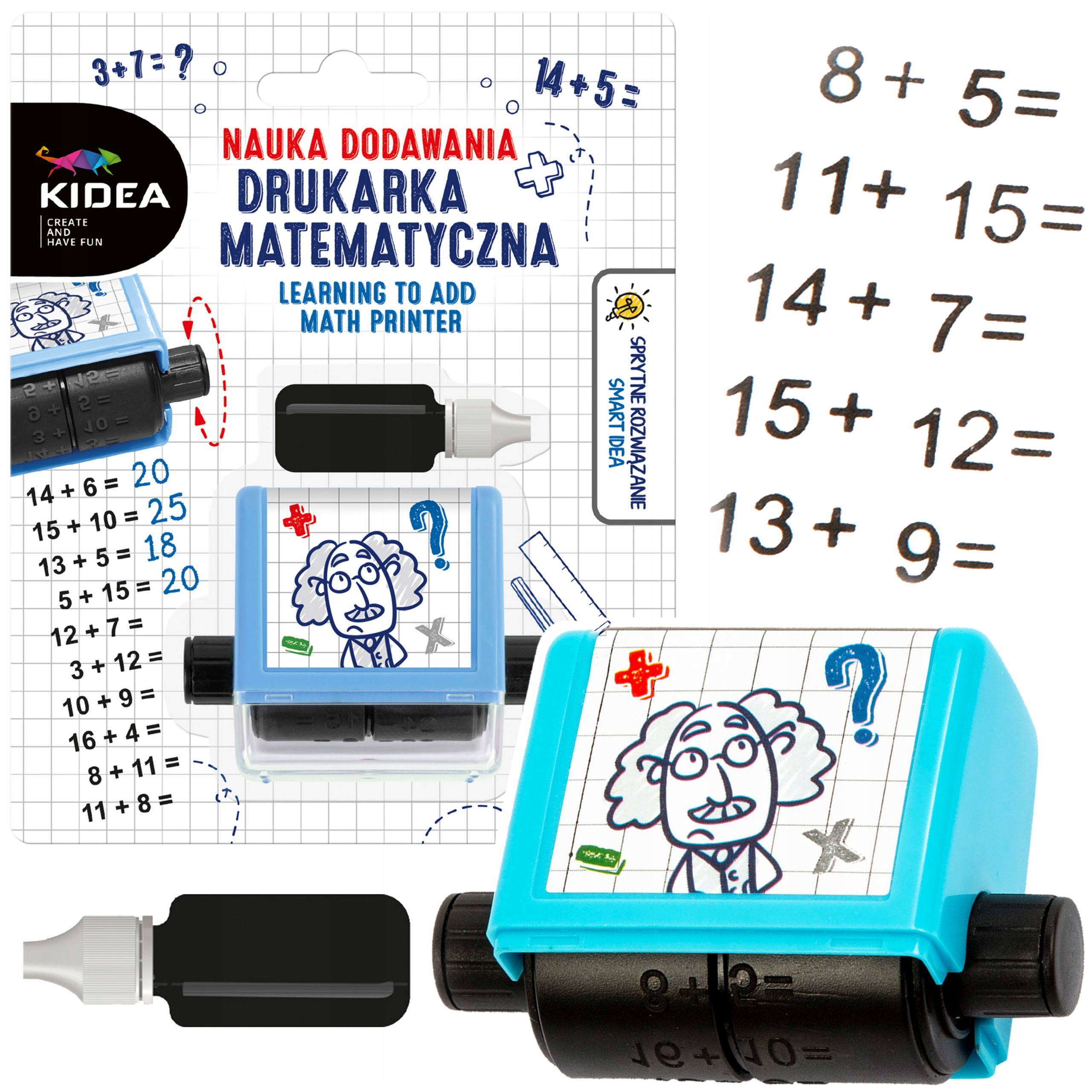 DRUKARKA MATEMATYCZNA KIDEA SZKOLNA NAUKA LICZENIA DODAWANIE NAUKA I ZABAWA