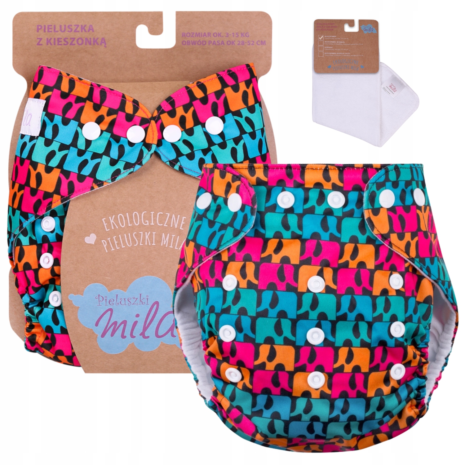 

Pieluszki Wielorazowe Kieszonka 1 Wkład Indie