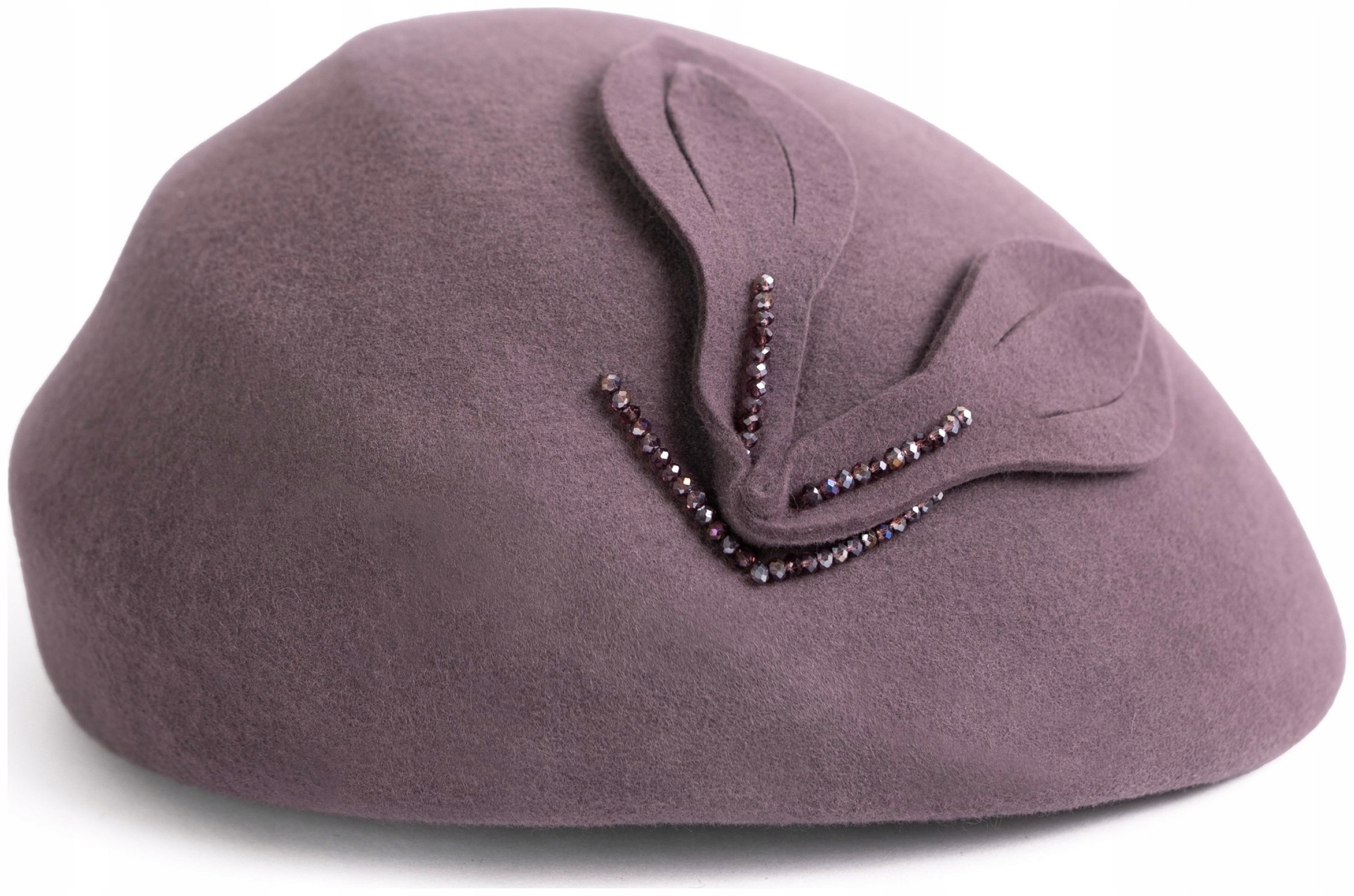 Elegantní dámský klobouk Temida vlněný soustruh Levandulový
