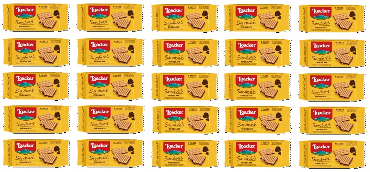 Levně 25x 25g Loacker sendvičové čokoládové oplatky Oplatek
