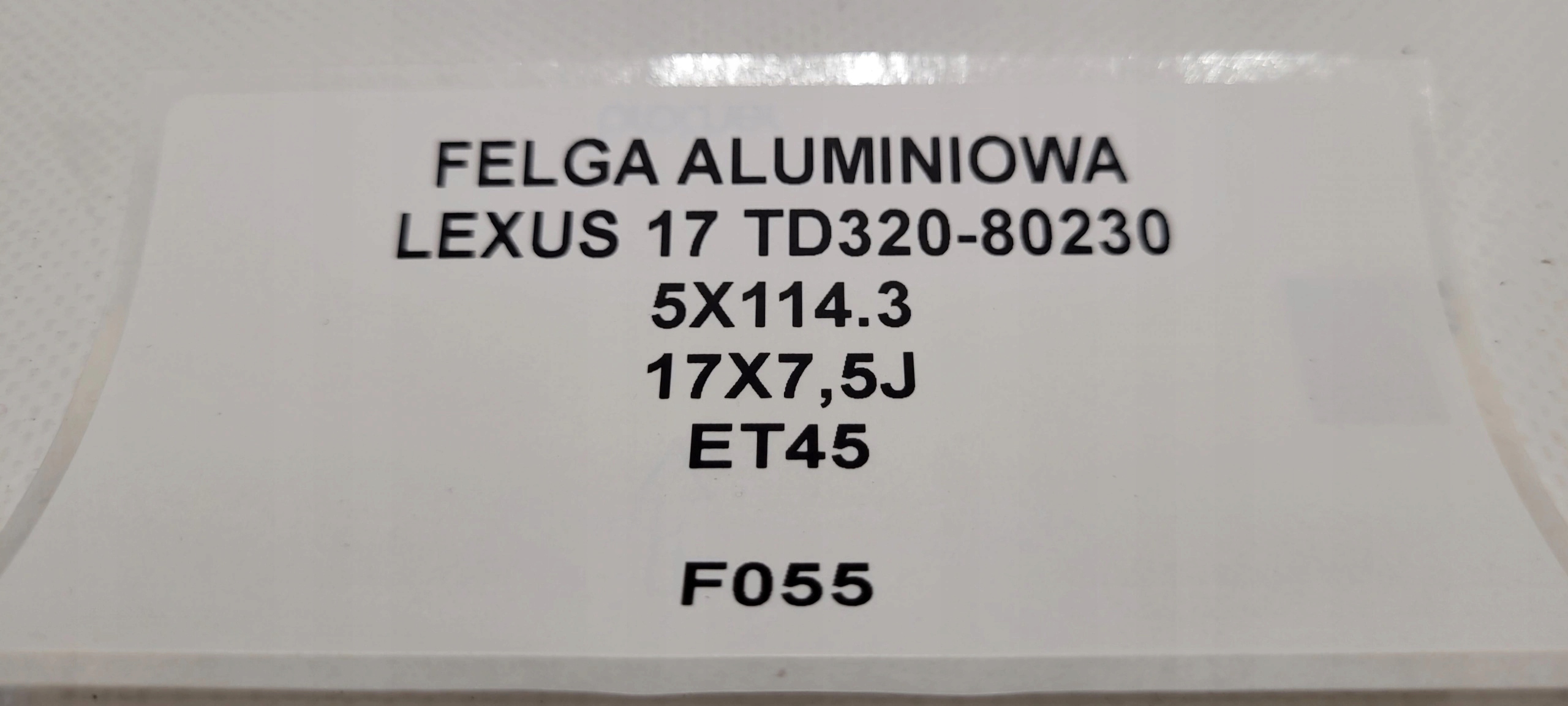 disc aluminium LEXUS 17 TD320-80230 5x114,3