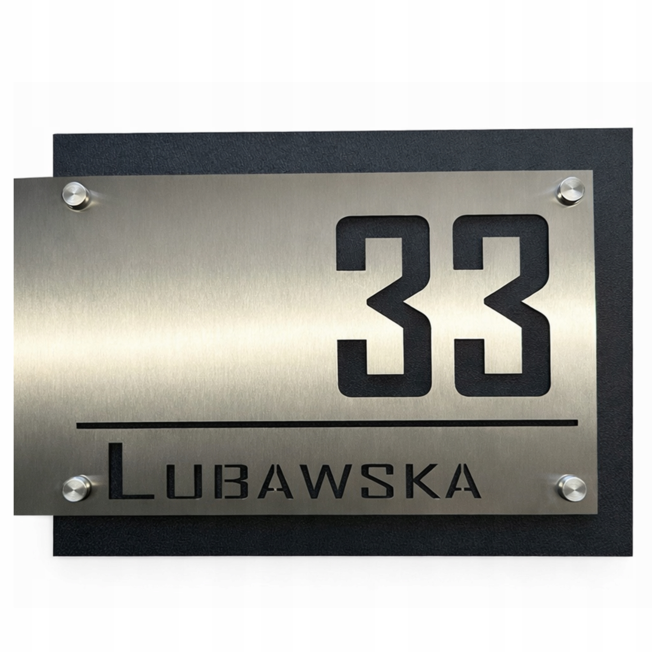 Nerezové číslo domu, Adresní štítek Nerezová Ocel, grafit 20x30 cm