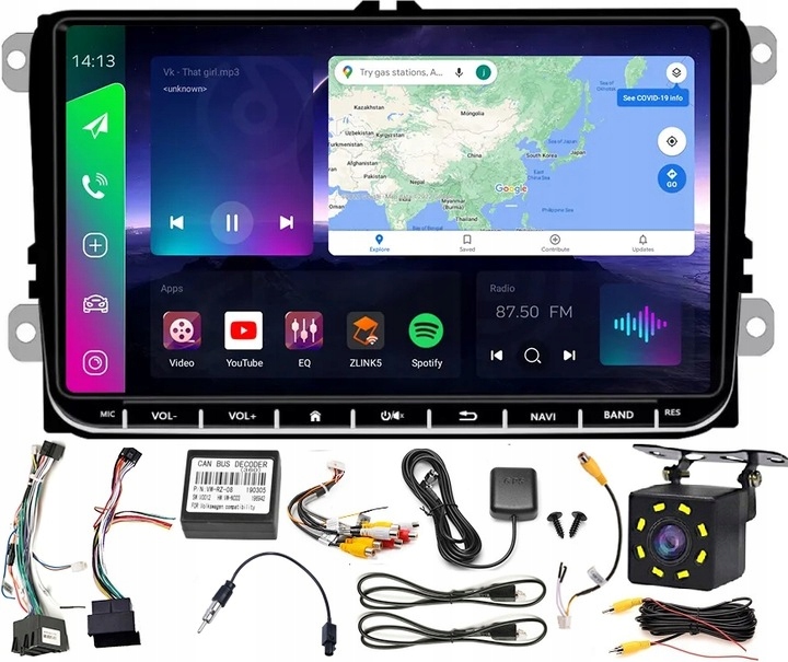 ŠKODA FABIA 2 5J 542 545 DAB+ Car Wireless Radio Apple Carplay Android Car  BT