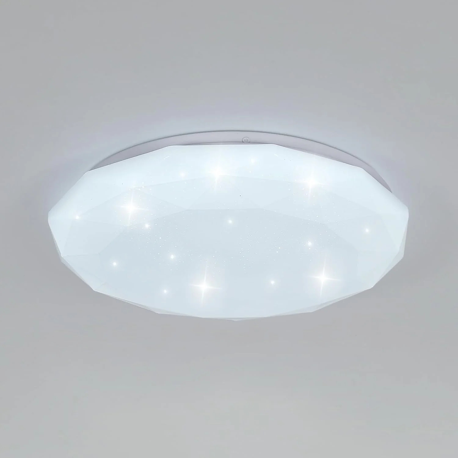 LAMPA SUFITOWA PLAFON LED BIAŁA 6500K 24W NOWOCZESNA PROSTY DO SYPIALNI