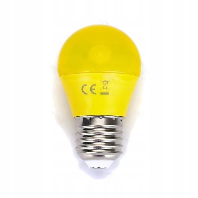 Żarówka LED 4W E27 G45 kulka żółta