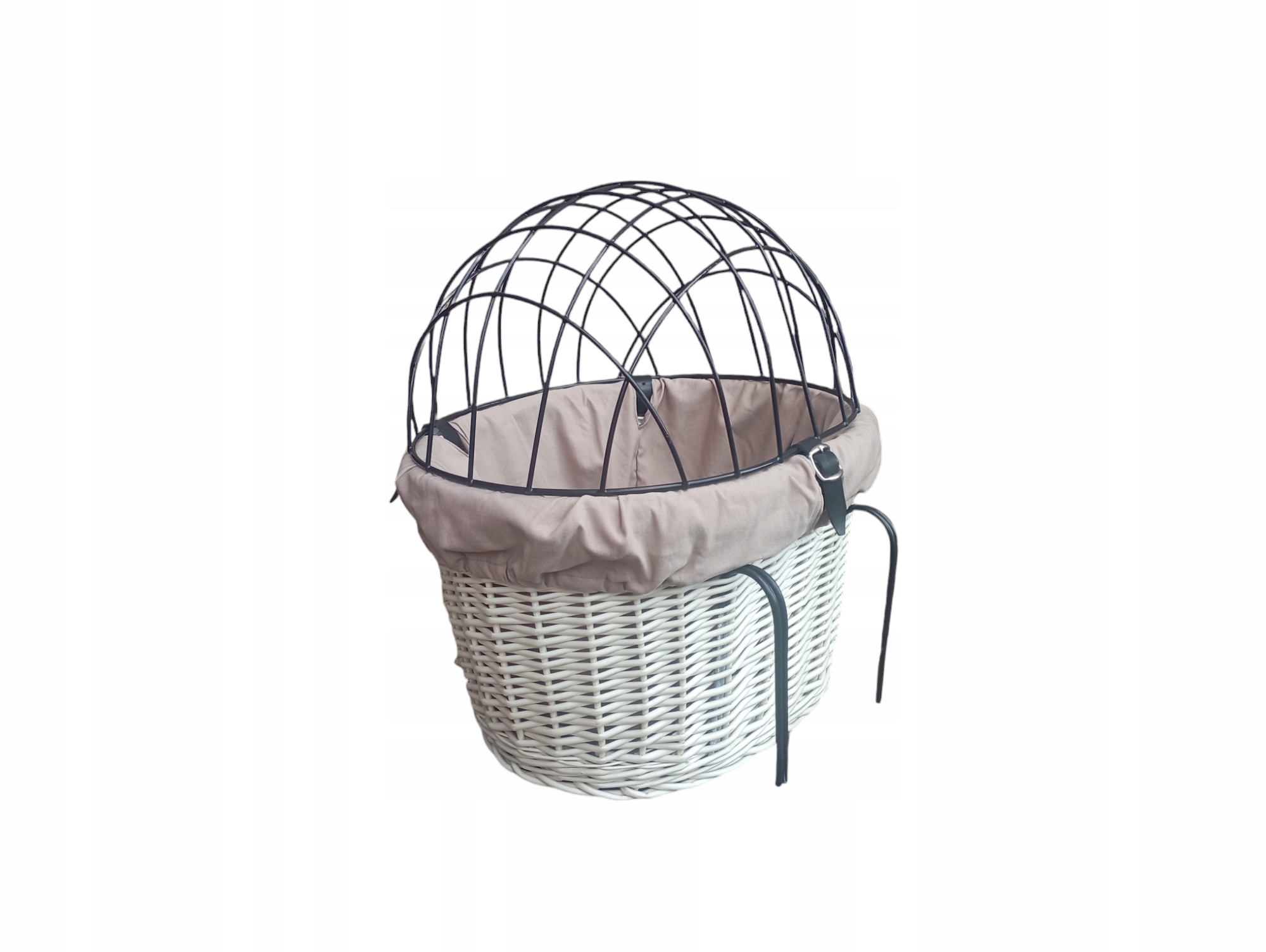 Kosz wiklinowy na rower dla Psa do 10kg Transporter wkład i poduszka