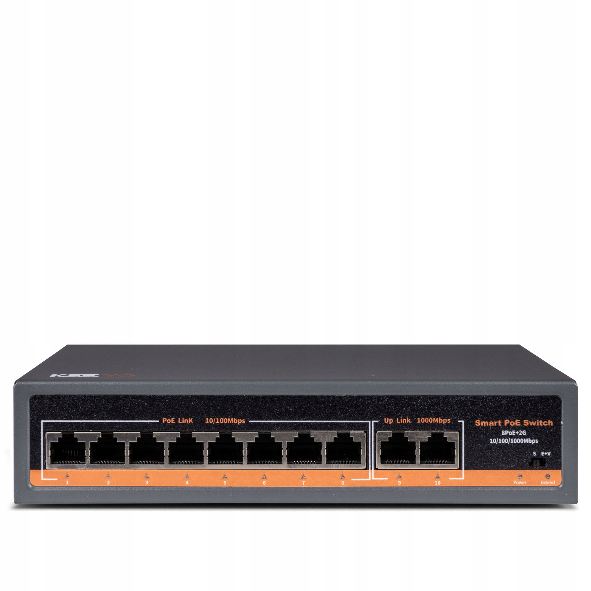 Switch PoE Keeyo LV-V-SP108G 8x PoE 2x Uplink