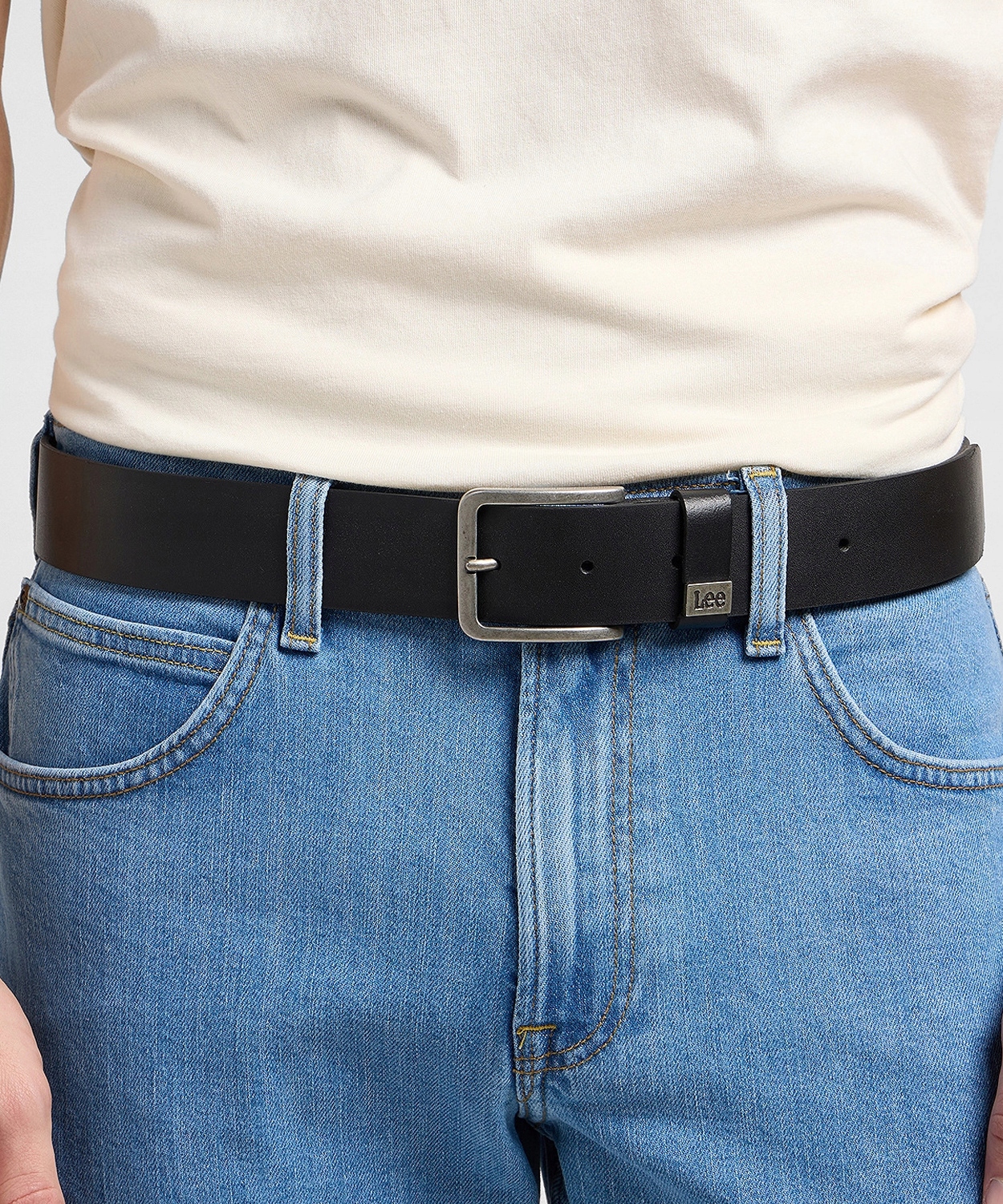 Pásek Lee Small Logo Belt 112124604 Black 85