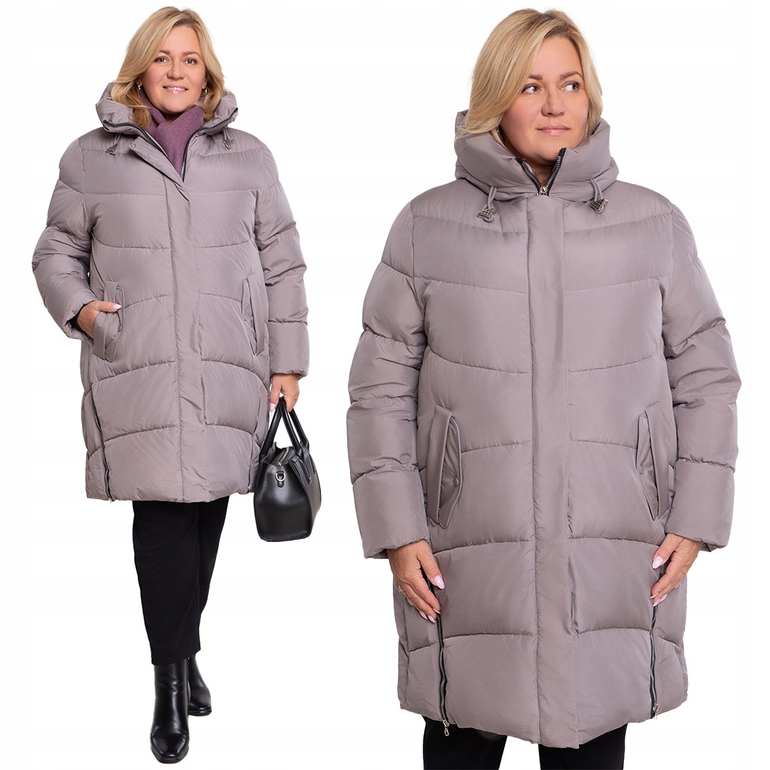 Světle šedá ozdobná bunda se zipem 52