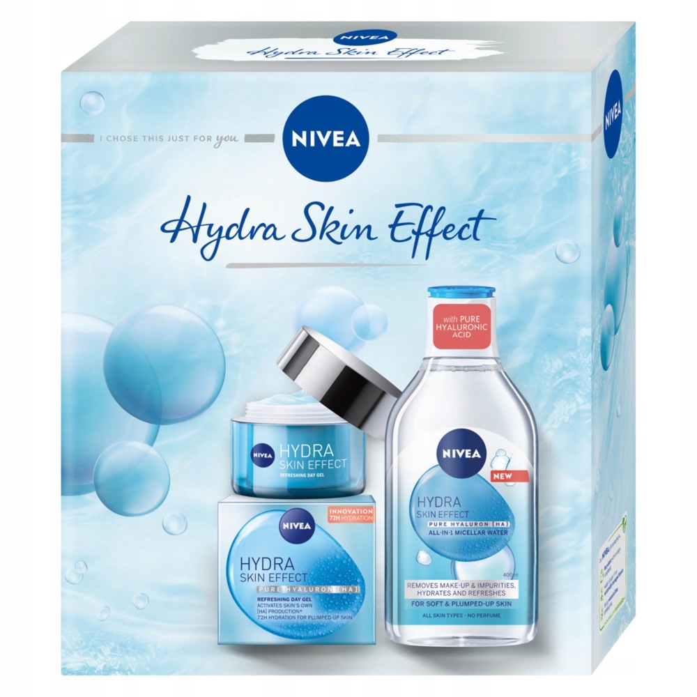 Nivea Hydra Skin Effect Zestaw: Płyn micelarny Żel na dzień