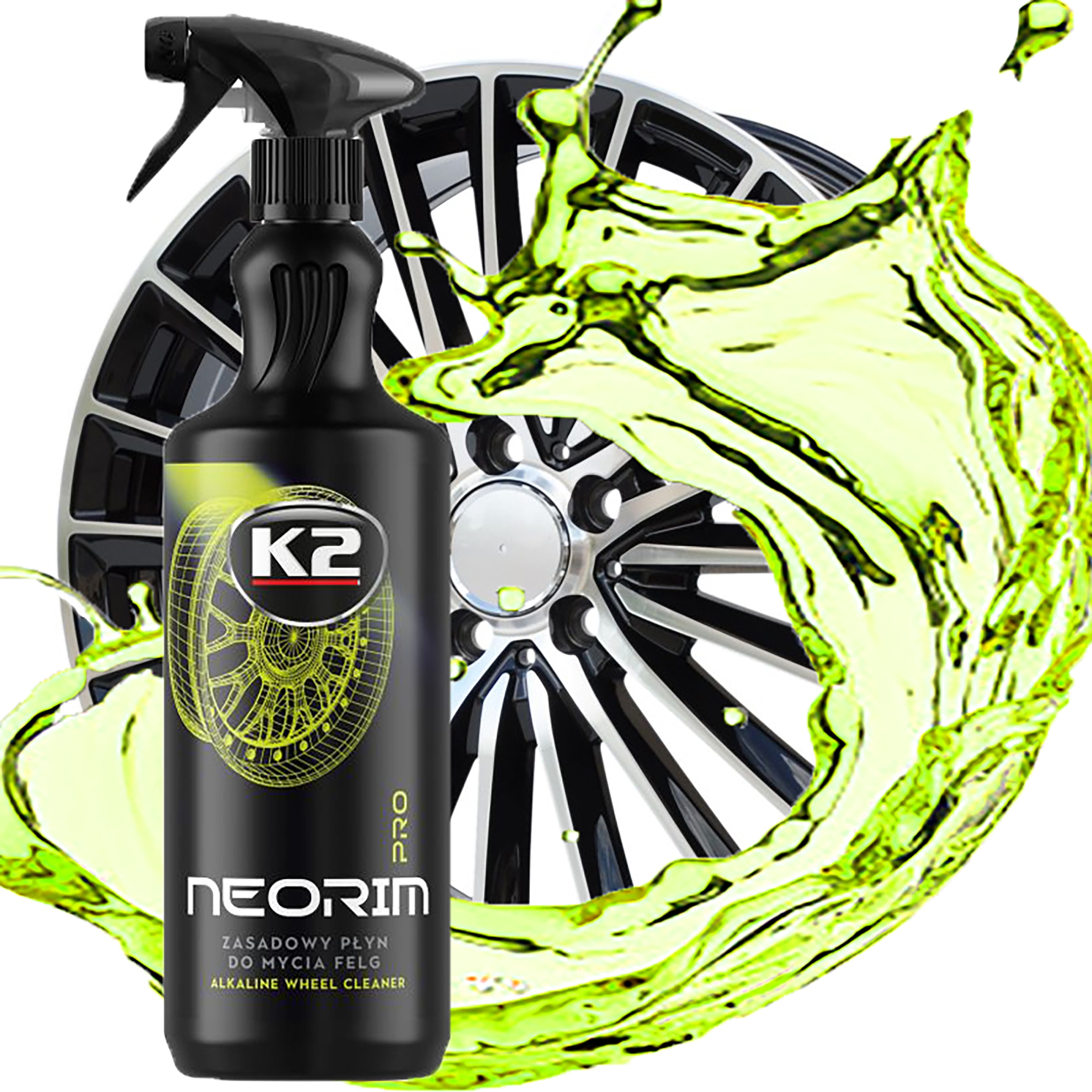 Płyn Neonowy Preparat Środek Do Czyszczenia Mycia Felg Opon K2 Neorim Pro