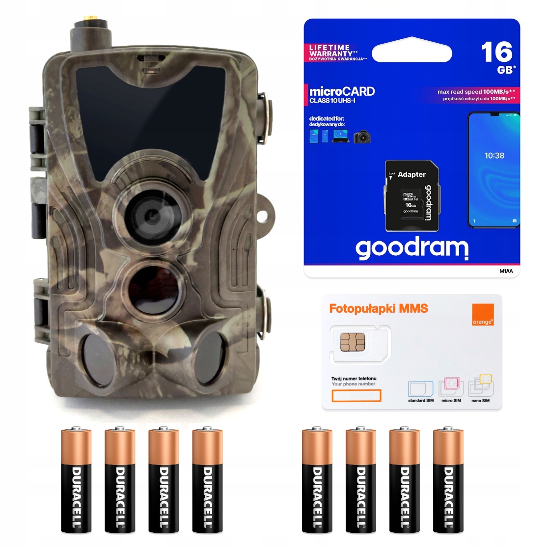 

Fotopułapka HC801 Lte Sim Sd GoodRam 16GB Duracell
