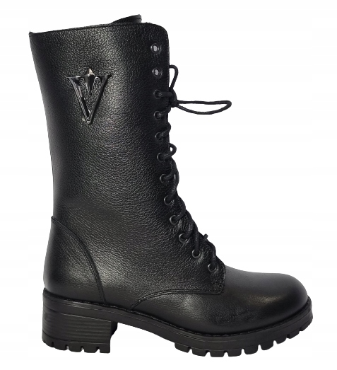 Černé dámské kožené boty na zip T.Sokolski Z22-208 r36