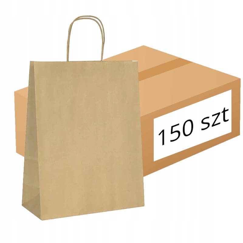 

Torba Papierowa 31x12x41 szara 100g/m2 150 szt. A3