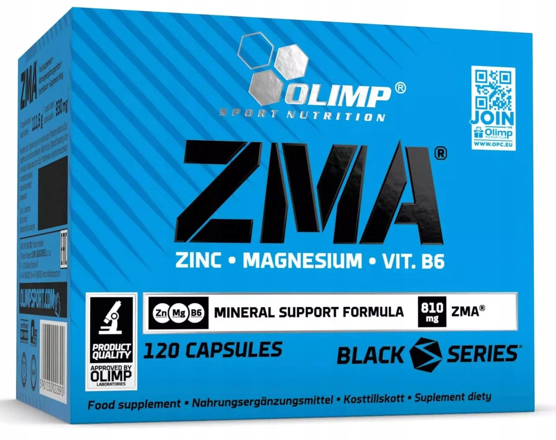 Olimp Zma 120k Sport Zinek Minerály Hořčík Zinek Vitamíny B6 Minerály