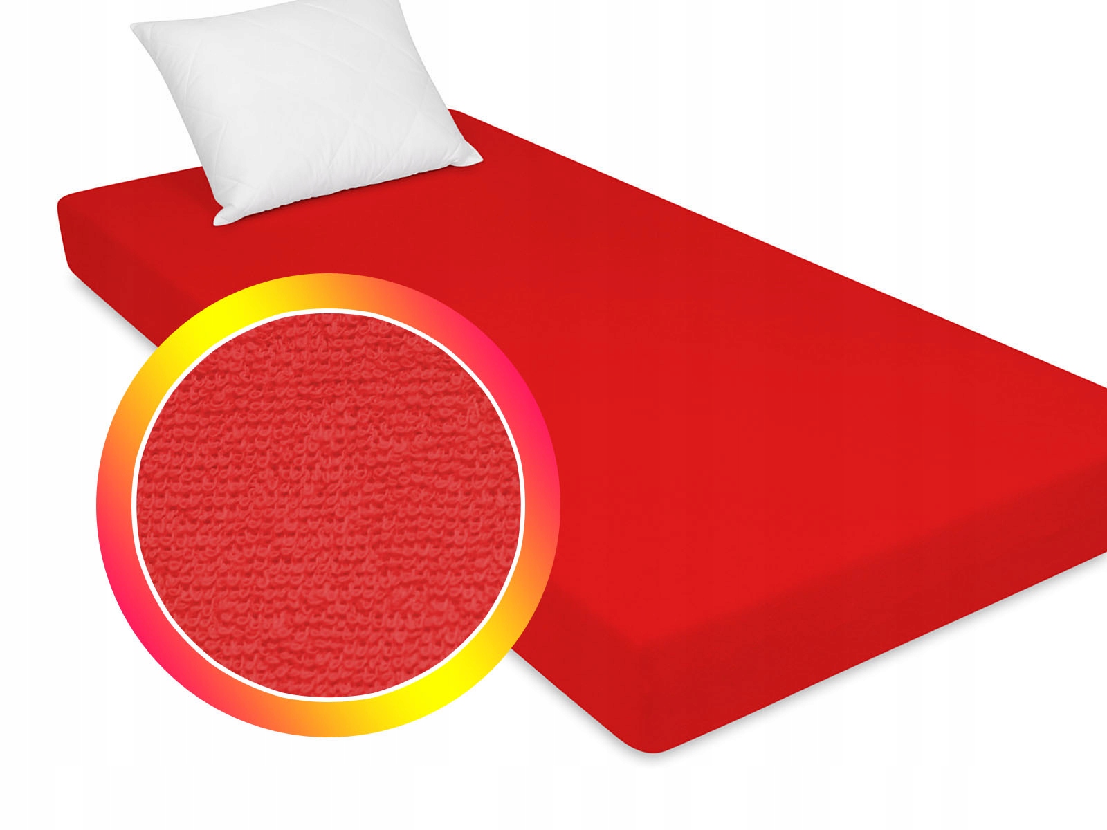 

Prześcieradło na gumce grube 80x160 czerwone
