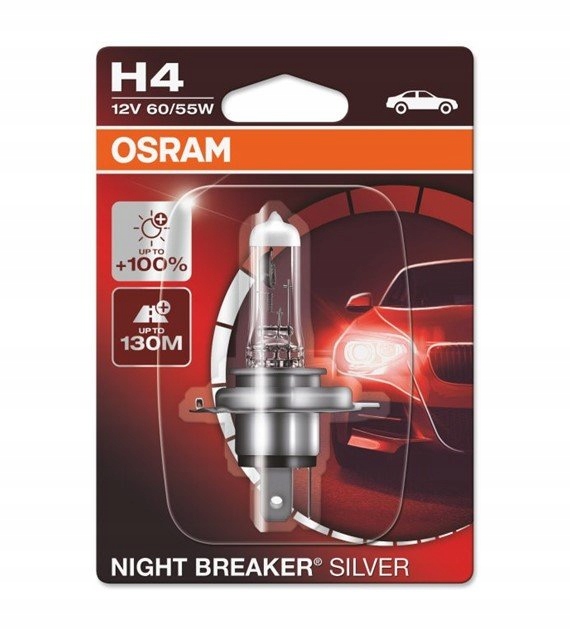 

Żarówka H4 12V 60/55W P43T Osram Night Breaker Sil