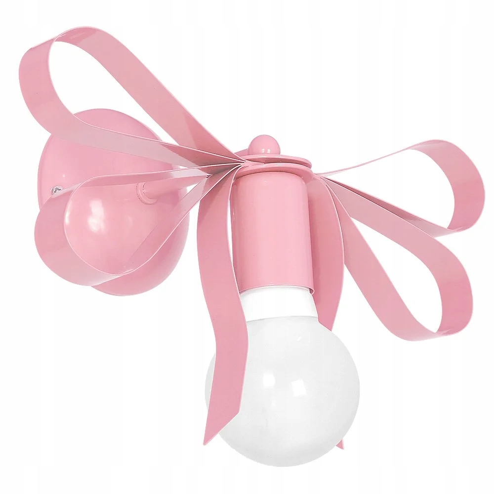 Roztomilá nástěnná lampa růžová mašlička 1xE27 60W Emma Pink MLP1038 Eko-light