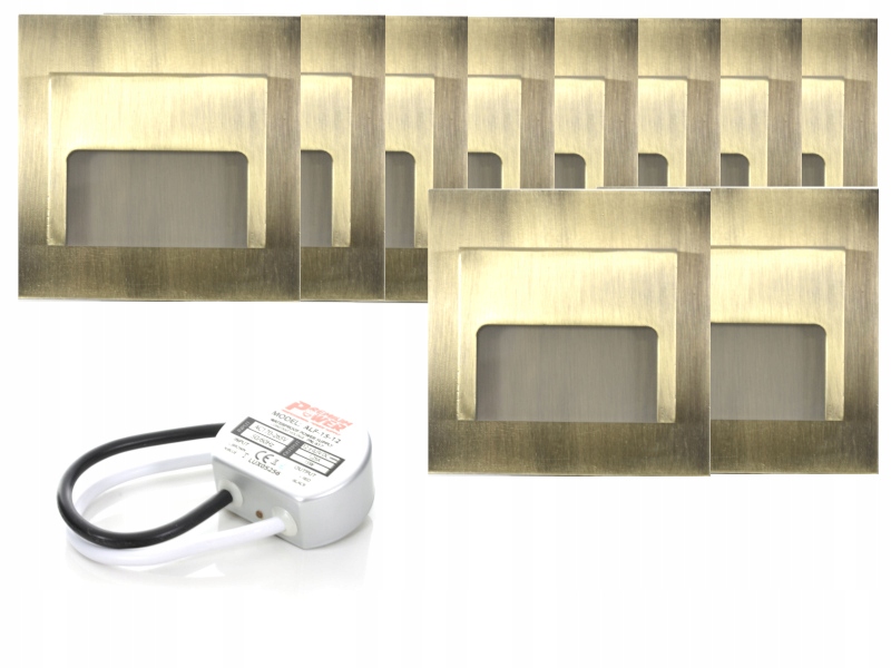 Sada bodového osvětlení schodů 10x napájecí adaptér