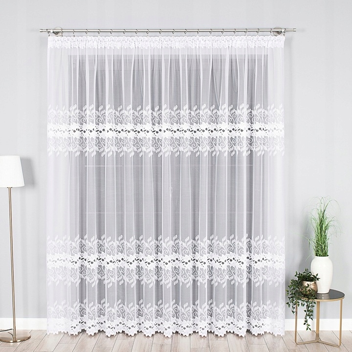 Bílá záclona 270 x 250 cm BT648107 Firany