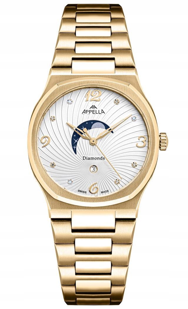 Nové Originální dámské hodinky Appella L32006.1173DQS Diamonds datumovka