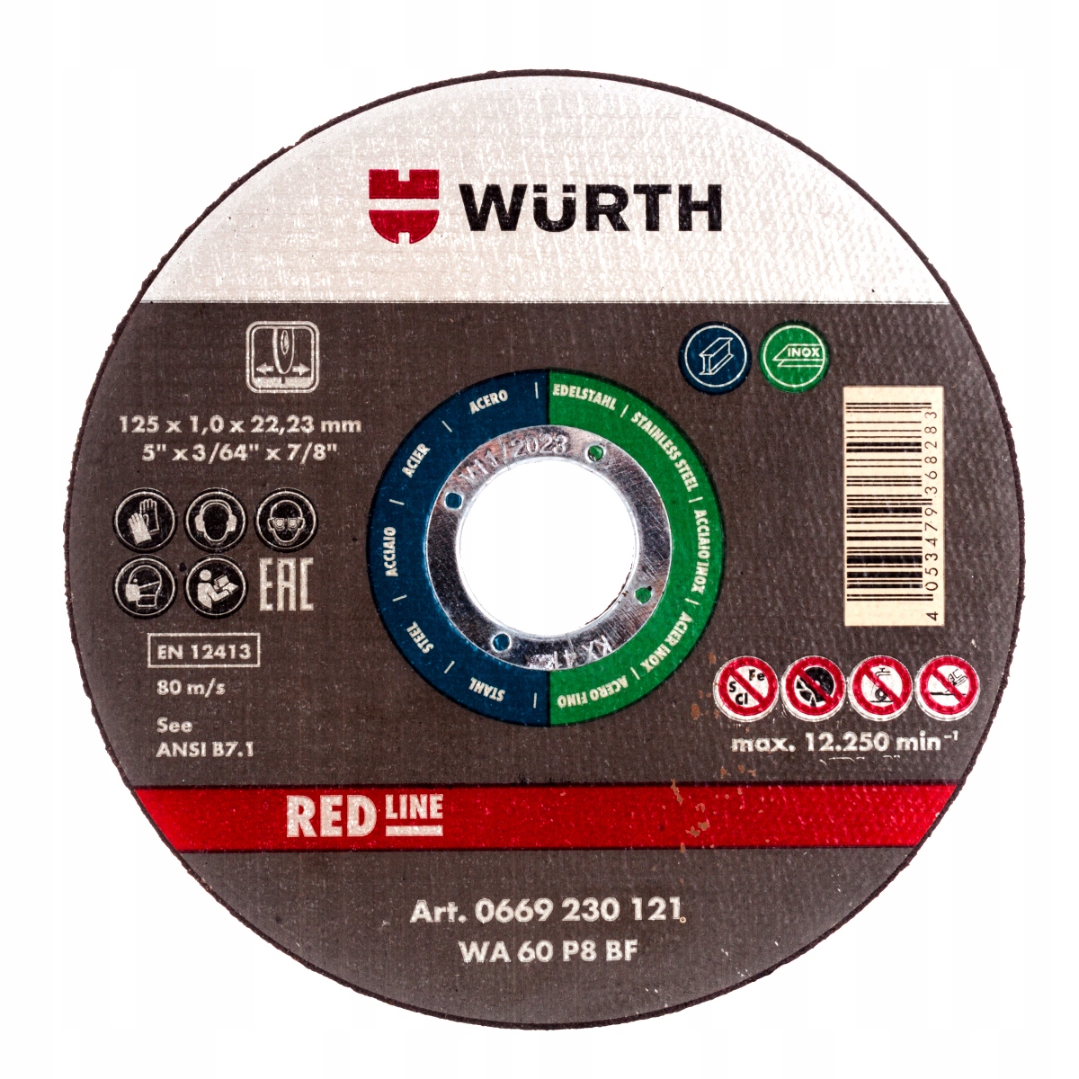 

Wurth Tarcza do cięcia metalu 125x1x22,23mm