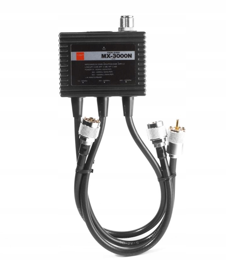 Diamond MX3000N triplexer 1.6-160MHz 350-500MHz 850-1300MHz PL259+2xN
