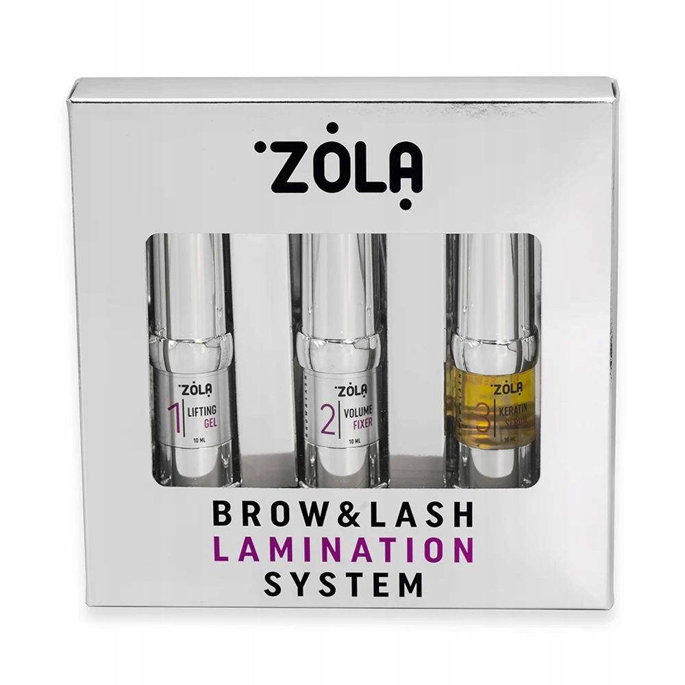 Zola Sada na laminaci obočí a řas Stříbrná Brow&Lash Lamination System