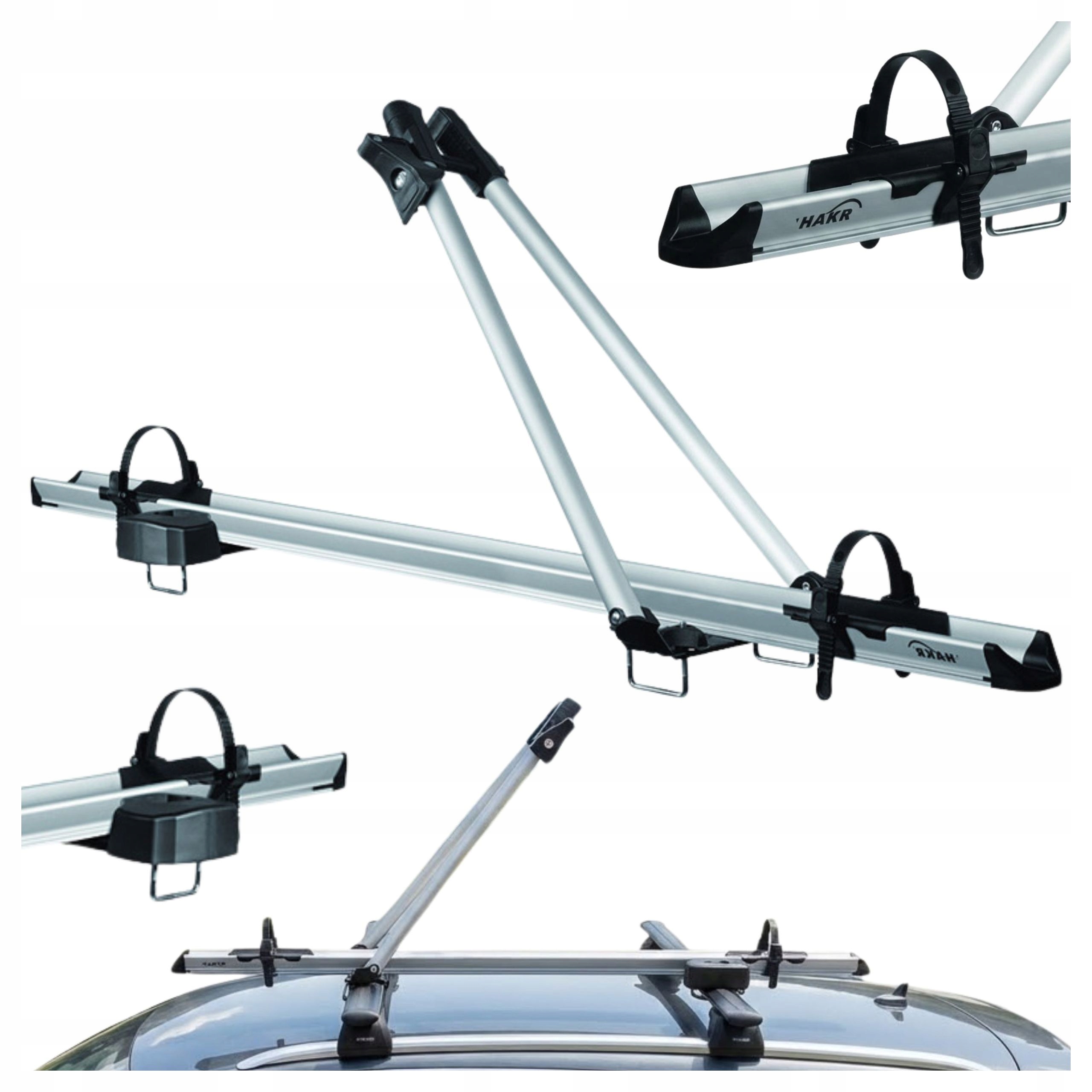 Batožinový držiak na bicykel Hakr Speed Alu strieborný zámok