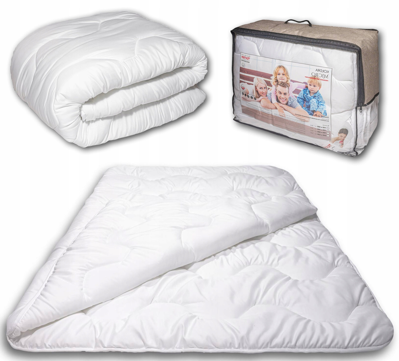 Přikrývka Povlečení Celoroční Přehoz Teplá Antialergická Bílá 140 x 200 cm