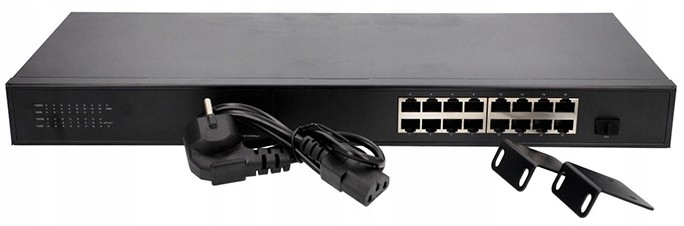 Switch Gigabit 16 portów Sfp 34 Gbps Rack Metalowy