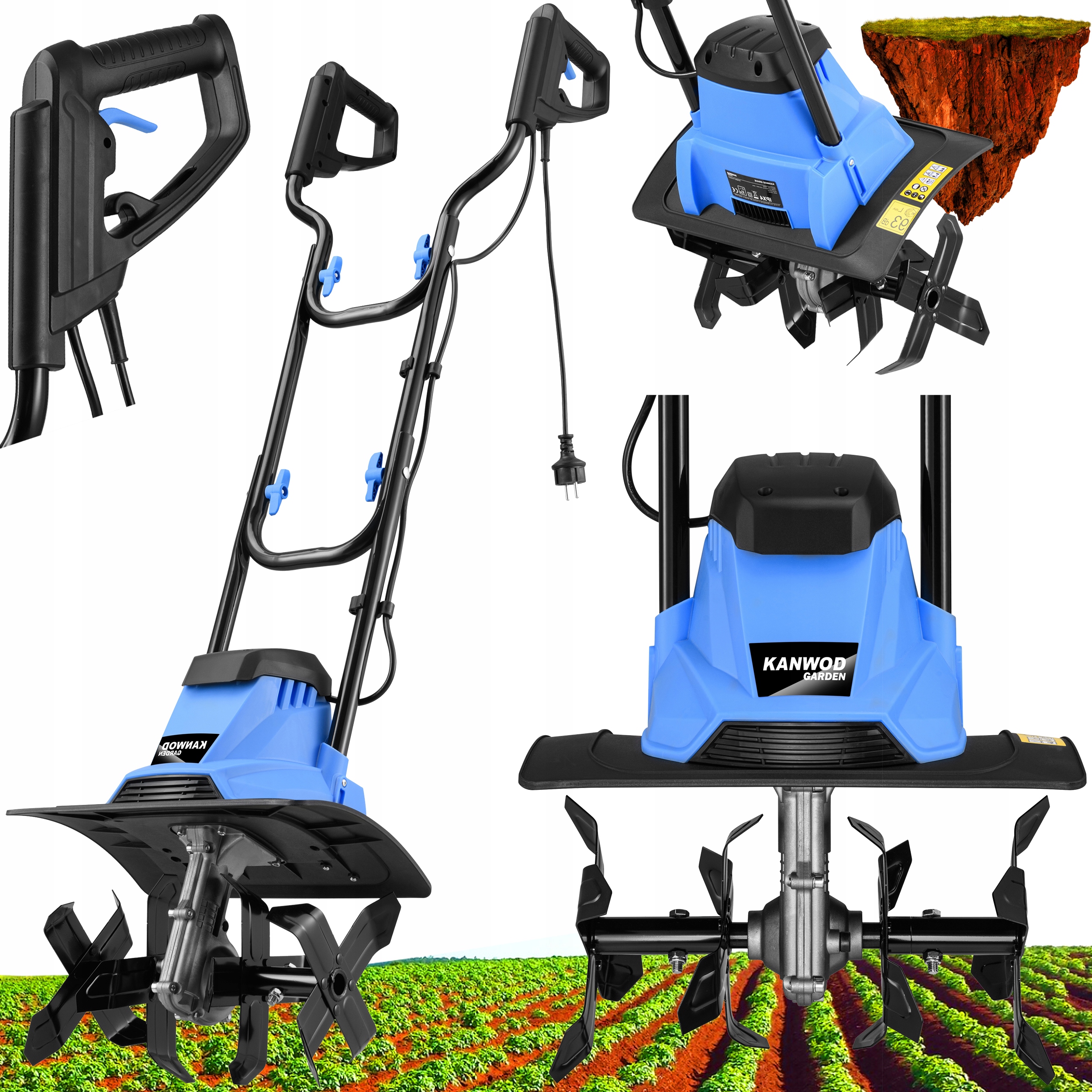 GLEBOGRYZARKA ELEKTRYCZNA MOCNY KULTYWATOR GIGANT 36CM DO ZBITEJ GLEBY Waga produktu z opakowaniem jednostkowym 8.65 kg