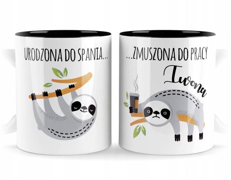 

kubek Leniwiec zmuszona do pracy dość brawury