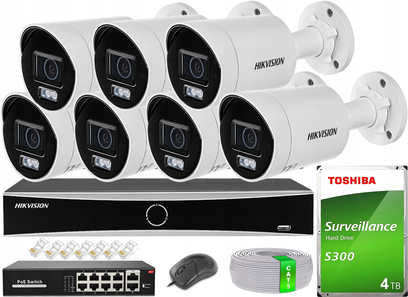 Sada na monitorovanie 8MP Hikvision Acusense 7x DS-2CD2083G2-LI2U 4TB Mikrofón