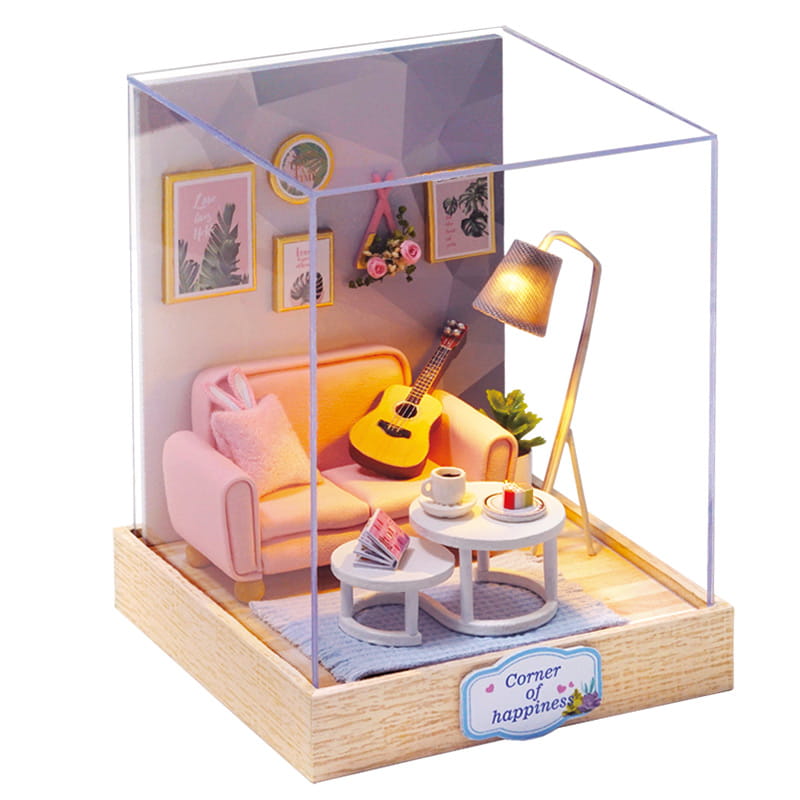 Miniaturowy domek Popołudnie z gitarą Model 3D DIY Wiek dziecka 7 lat +