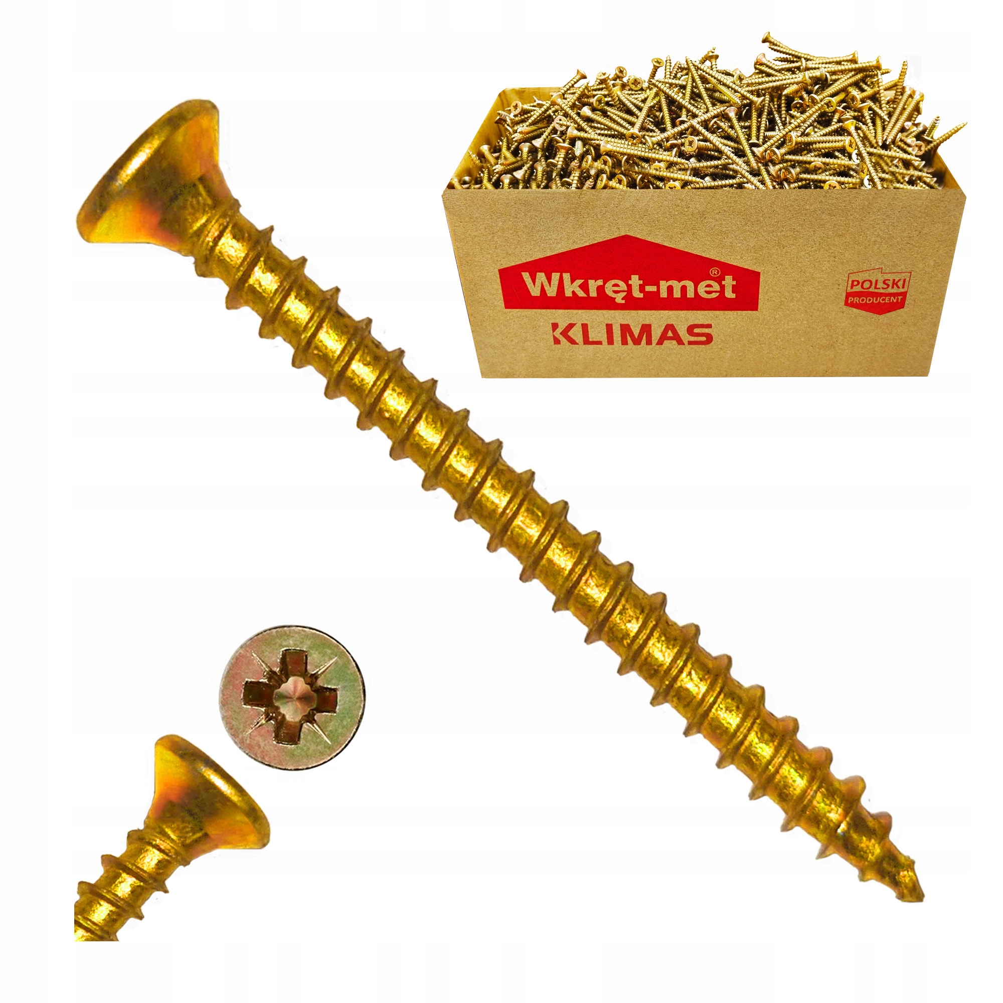 Kalené Vruty Do Dřeva 5x50 Kuželové PZ2 Pozink 5kg KDH-50050 Klimas