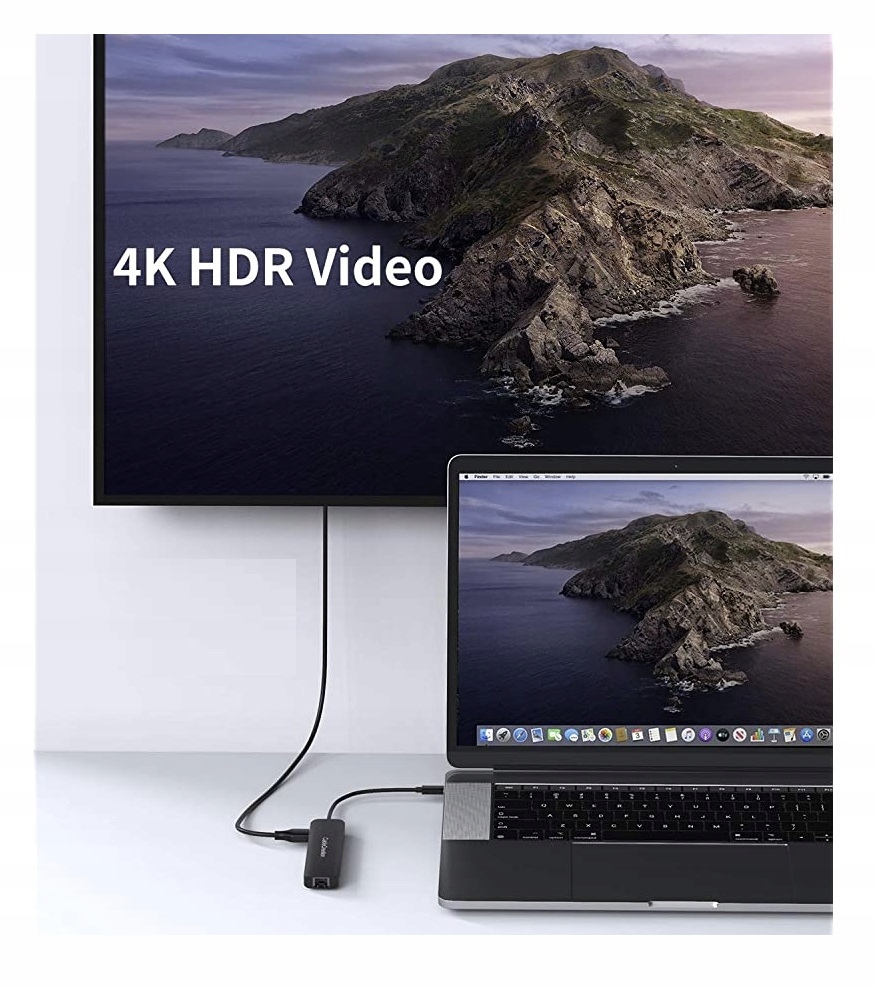 ADAPTER HUB USB-C HDMI 4K 60Hz USB 3.0 RJ45 SD/TF Producent CableCreation