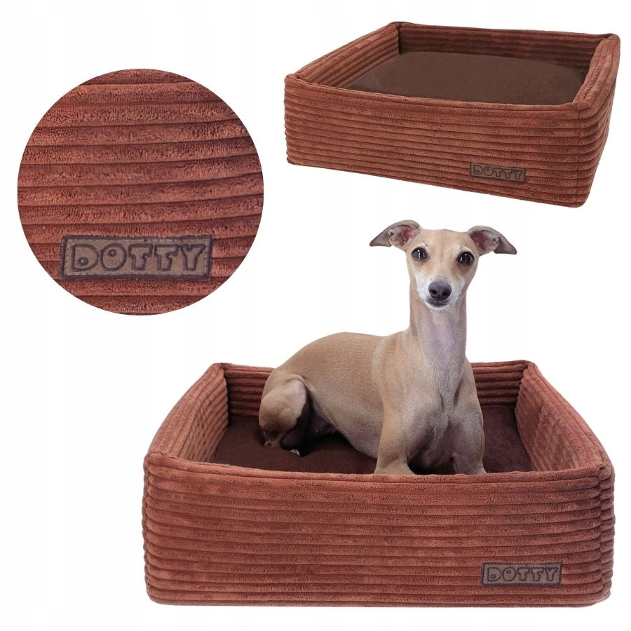 Levně Pelíšek pro psa pro kočky gauč pohovka pro psa Dotty měděná rudá barva S