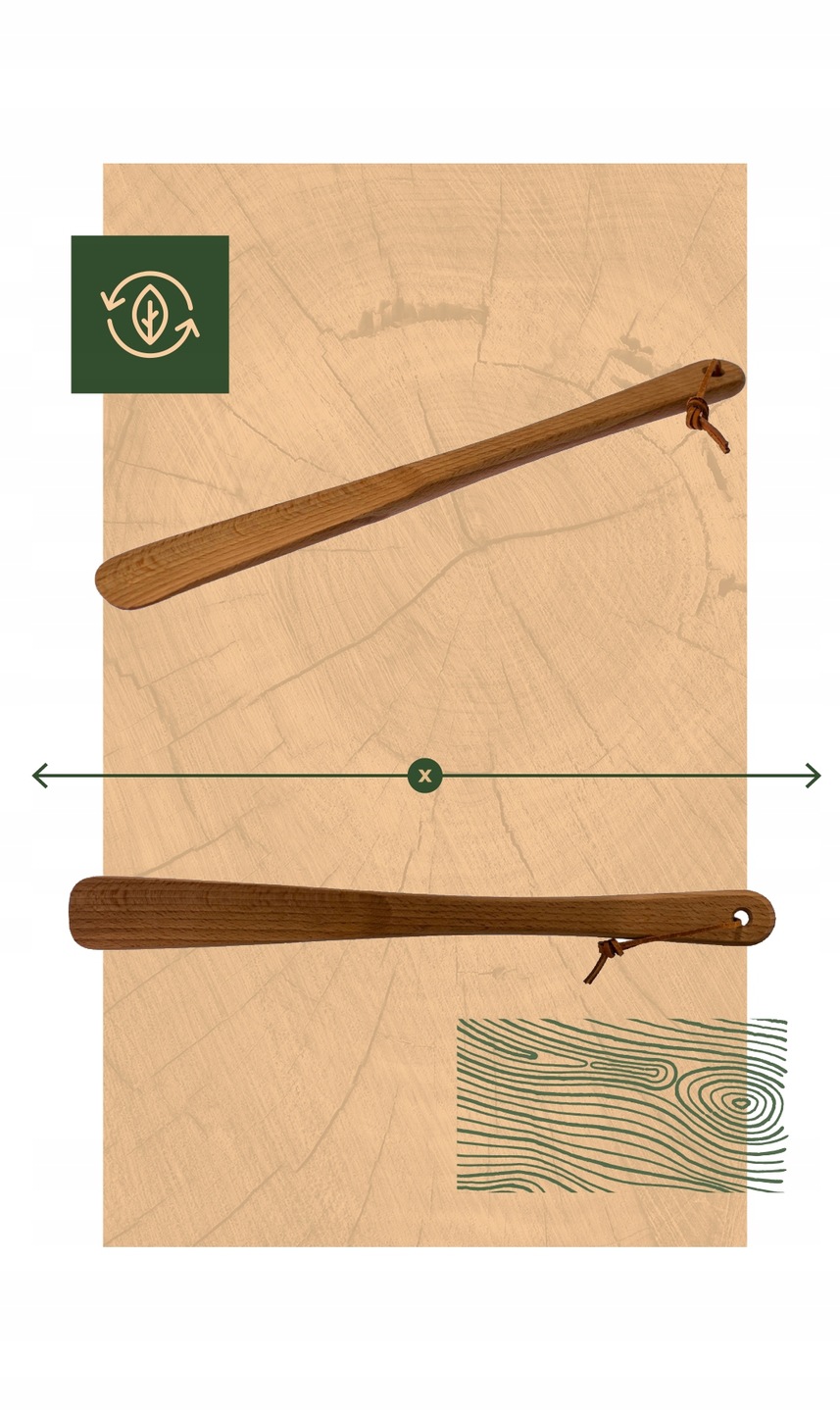 ŁYŻKA DO BUTÓW DREWNIANA SOLIDNA 37 CM Kod producenta Łyżka_Do_Butów_37_Cm