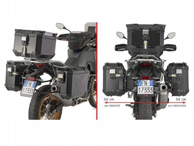 Rám Bočných Kufrov Monokey Cam Side Kove 800 X Pro 24-25 Pravý Vyrezaný