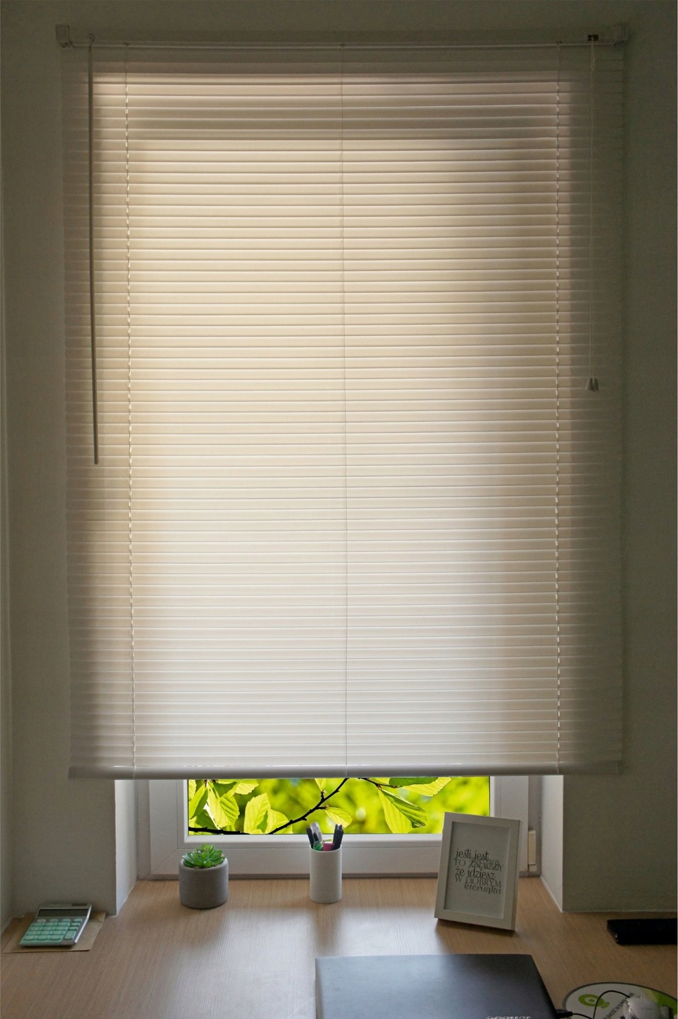 ŻALUZJE PCV białe 110x145 wenecka pozioma na okno NA WYMIAR ŁATWY MONTAŻ Szerokość żaluzji 110 cm