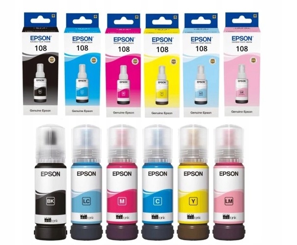 Sada 6x atramentov Epson EcoTank 108 pre L8050 L18050