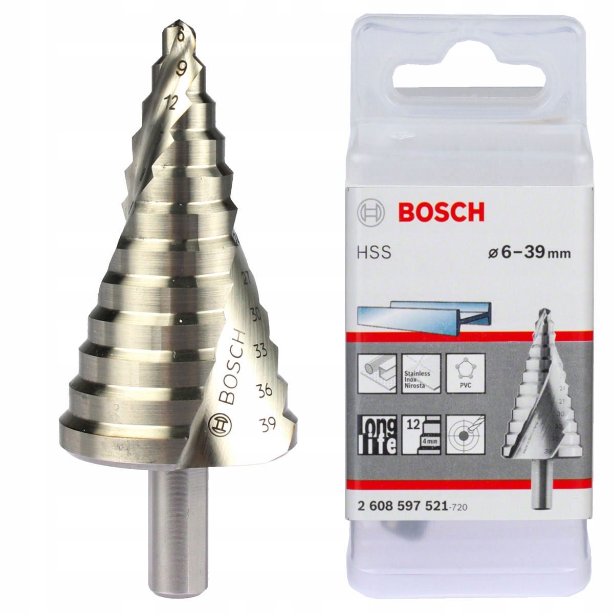 

Wiertło Stopniowe 6-39 mm Hss Bosch