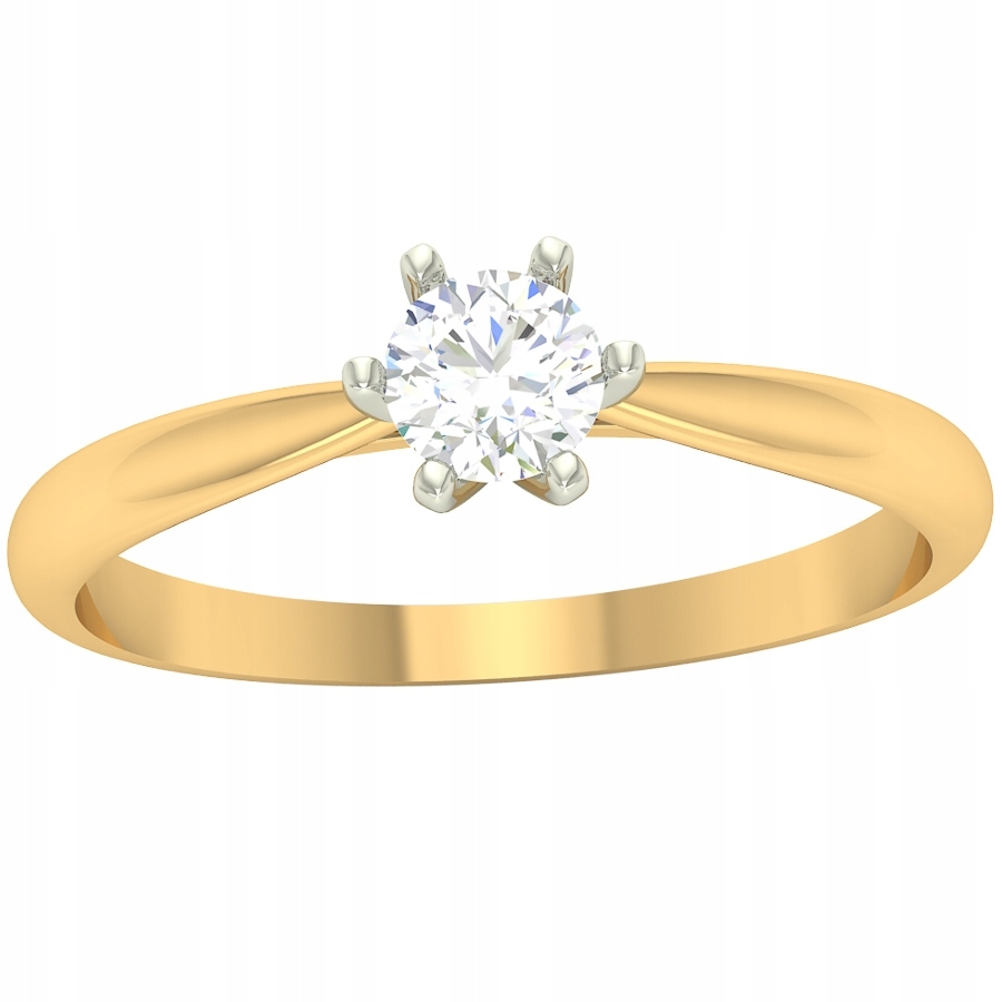 Zlatý Prstýnek S Velkou Zirkonií 585