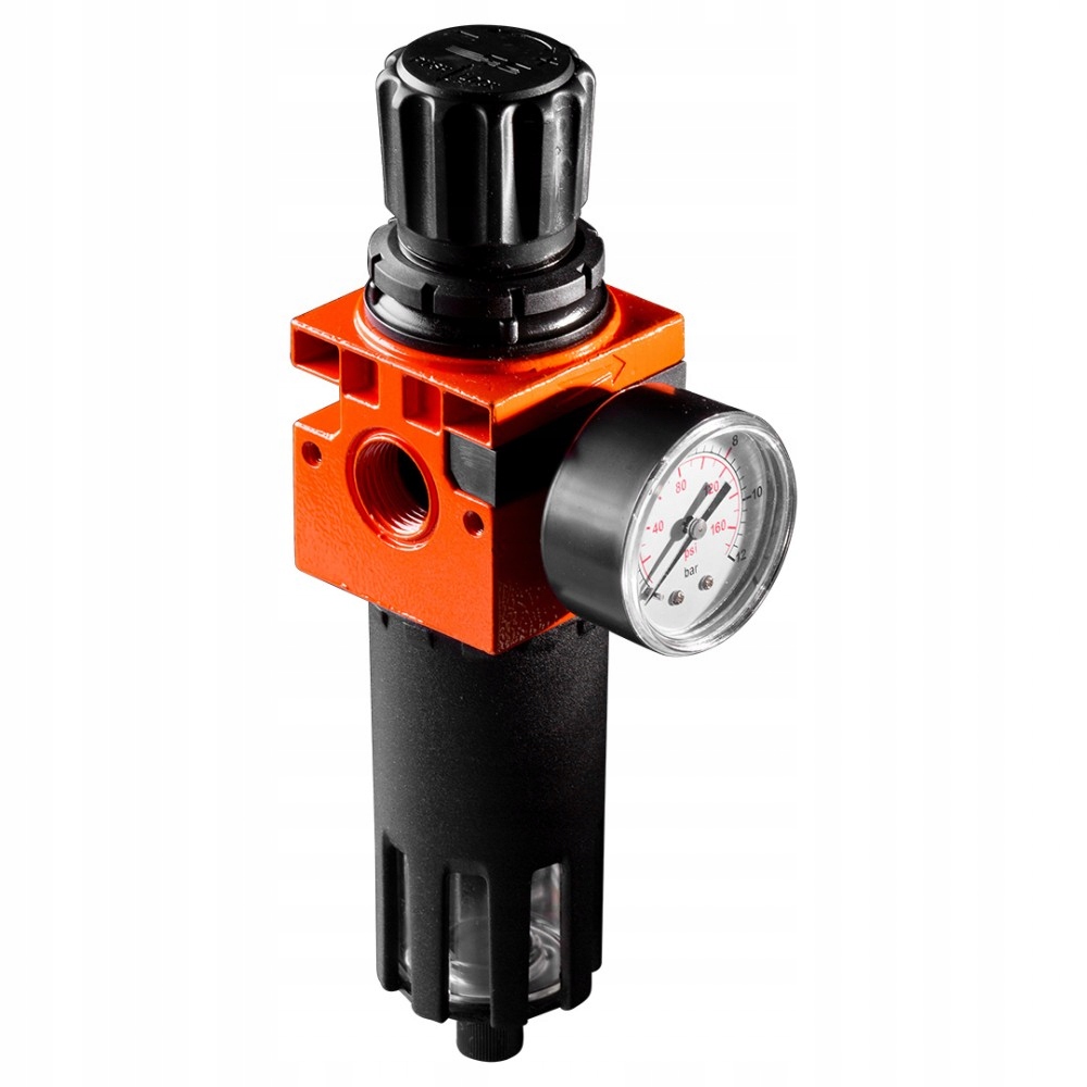 Filtr Odwadniacz 1/2"",Z Reduktorem Ciśnienia, Metalowa Obudowa