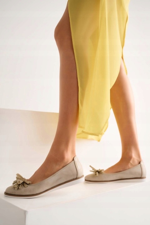 BALERINY SERGIO LEONE BL614 BEŻOWY Kolor beżowy